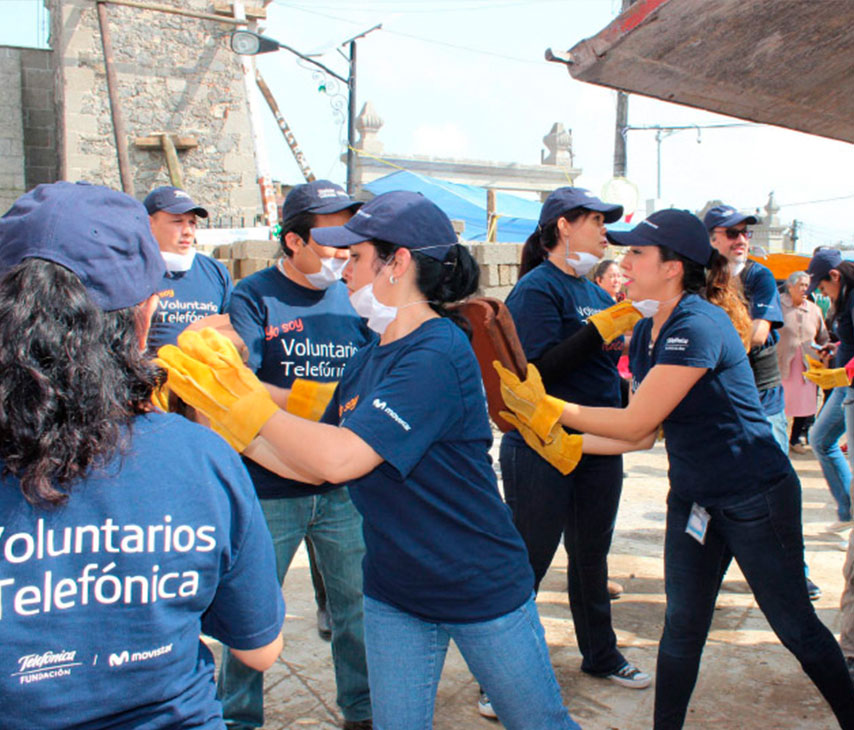 Voluntarios Telefónica en la pandemia