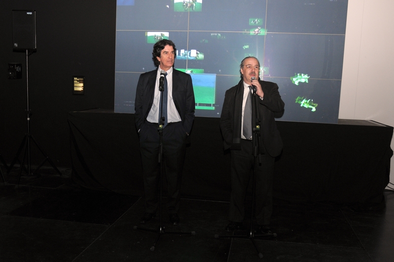 Francisco Serrano, Director General de Fundación Telefónica (izda.). Carlos Baztán, Coordinador General de Apoyo a la Creación del Ayuntamiento de Madrid (dcha.)