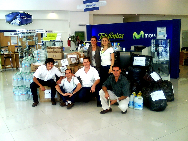 Voluntarios Telefónica contribuyen con una campaña nacional para los damnificados por la catástrofe de Tartagal