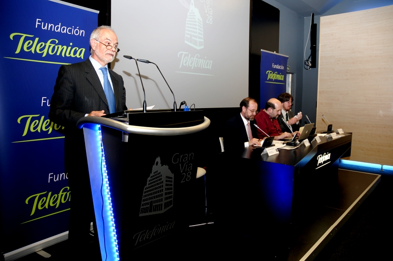 Javier Nadal, vicepresidente ejecutivo de Fundación Telefónica, durante su intervención.