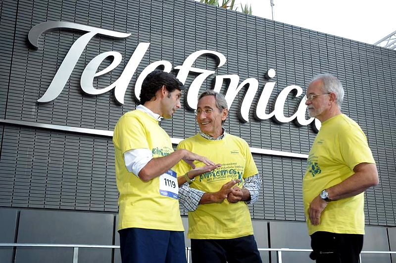 De izda. a dcha., Jose María Álvarez-Pallete, Presidente de Telefónica Latinoamérica; Julio Linares, Consejero Delegado de Telefónica y Javier Nadal, Vicepresidente Ejecutivo de Fundación Telefónica.