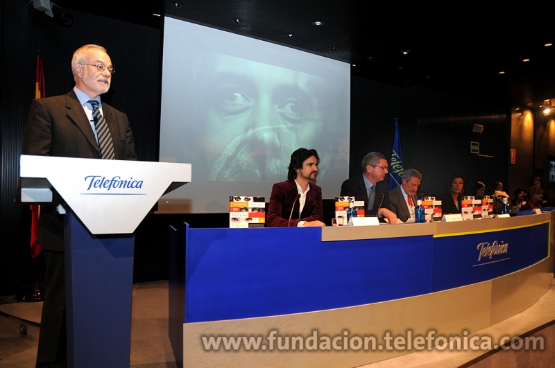 Javier Nadal, vicepresidente ejecutivo de Fundación Telefónica, durante su discurso de bienvenida al acto