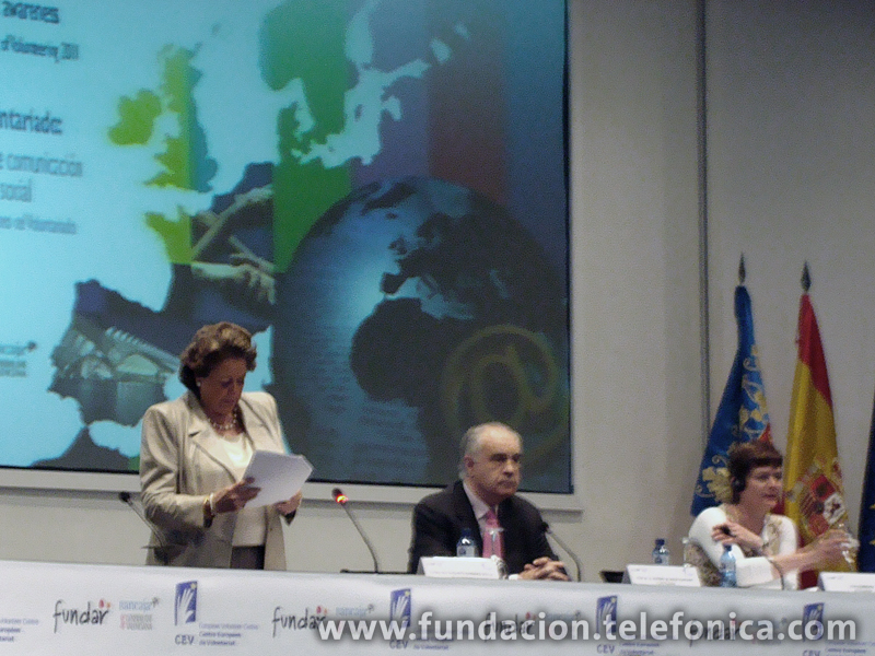 Rita Barberá inauguró el Congreso Europeo de Voluntariado.