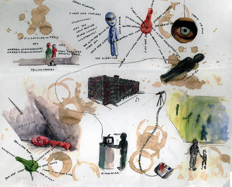 Pasado & Presente Colección Nuevos Medios Centro Pompidou, Con obras de Vito Acconci, Mik Aernout, Thierry Kuntzel, Chris Marker, Bruce Nauman, June Paik, Zineb sedira y Tony Oursler