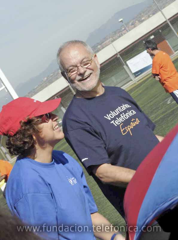 Javier Nadal, Vicepresidente Ejecutivo de Fundación Telefónica, disfrutó de la jornada acompañando a personas con discapacidad.