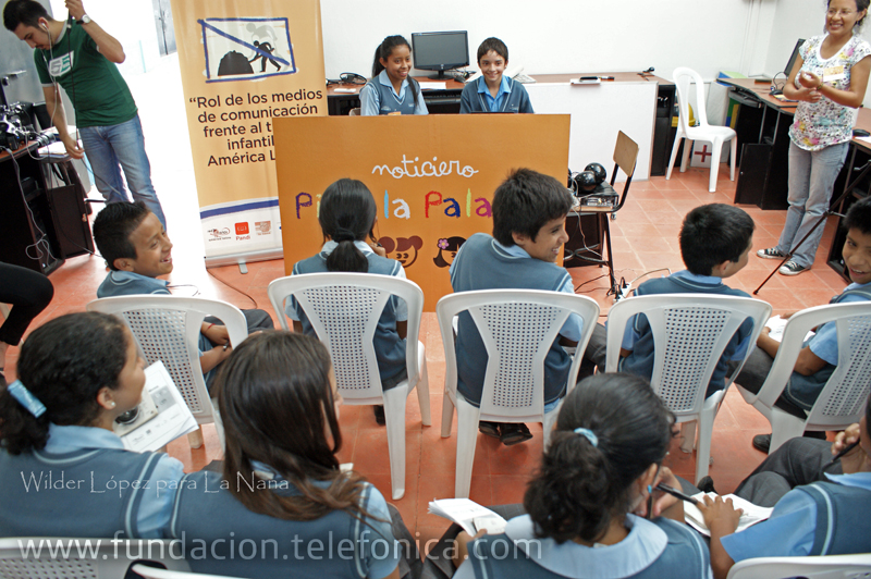 Fundación Telefónica, a través de su programa Proniño realizó un taller de periodismo titulado Pido la Palabra, el cual fue dirigido a niños y niñas beneficiados por el programa.