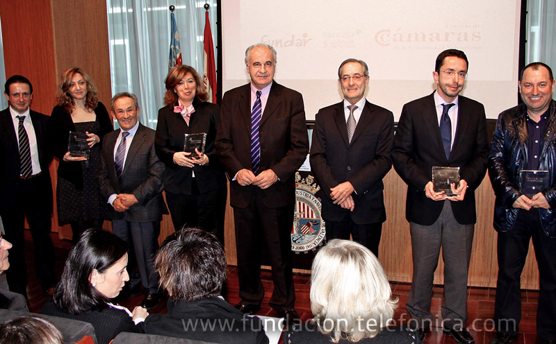 El Presidente de Fundar junto a los representantes de 4 empresas ENGAGE Valencia, Iberdrola, Barclays, SAV, y Grupo Pikolinos.