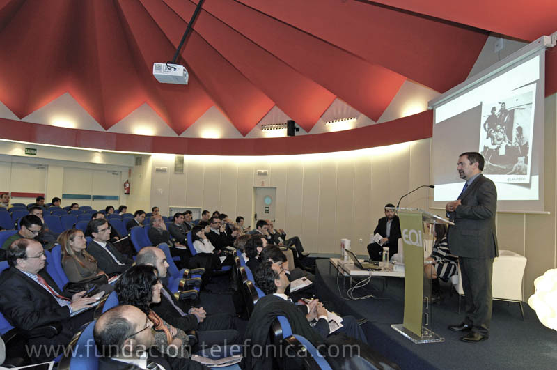 José de la Peña, Director de Educación y Conocimiento en Red de Fundación Telefónica, durante su intervención en la presentación de INprendedores. Experiencias y reflexiones sobre el arte del intraemprendizaje dentro de las organizaciones.