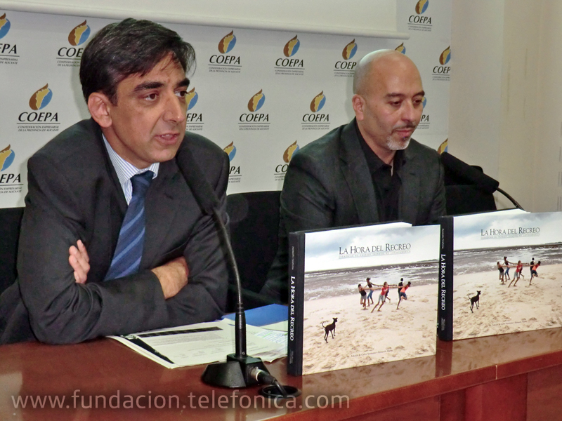 De izquierda a derecha: José Manuel del Arco, Director Territorio Este Telefónica; Joan Cruz, Director de Coordinación Territorial de Fundación Telefónica