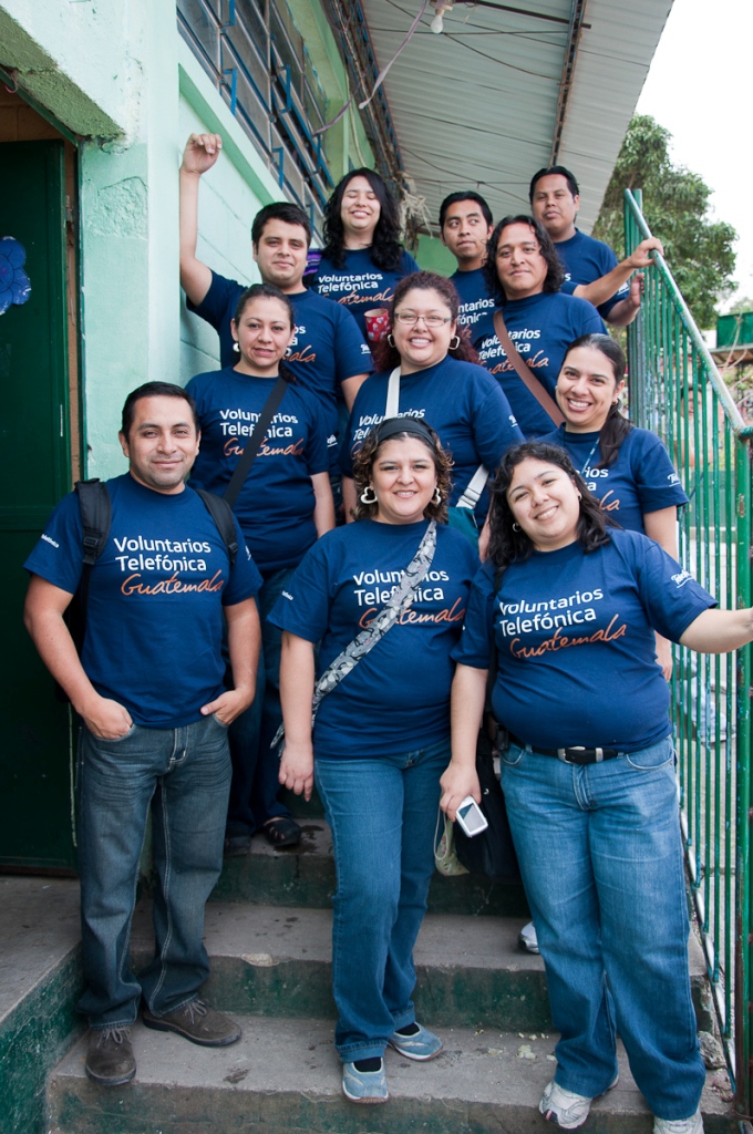 El grupo de Voluntarios Telefónica que participo en esta actividad.