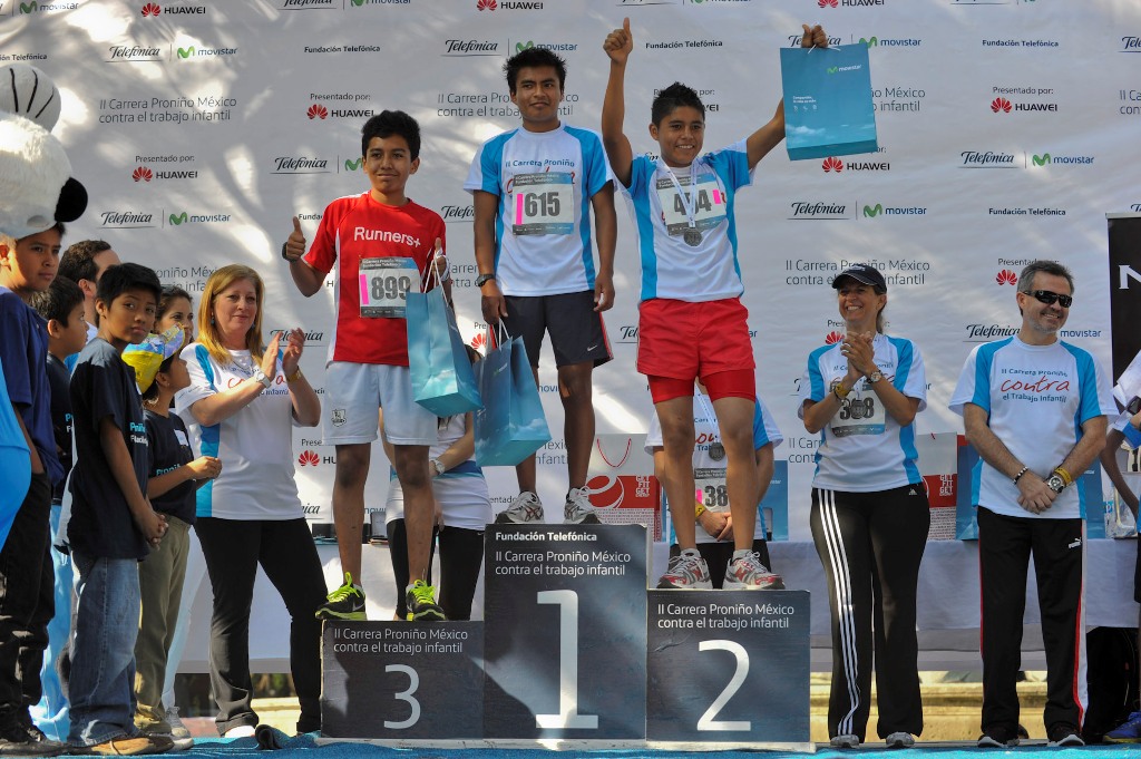 La carrera se celebró en el marco del Día Internacional contra el Trabajo Infantil y del VI aniversario de Proniño en México.