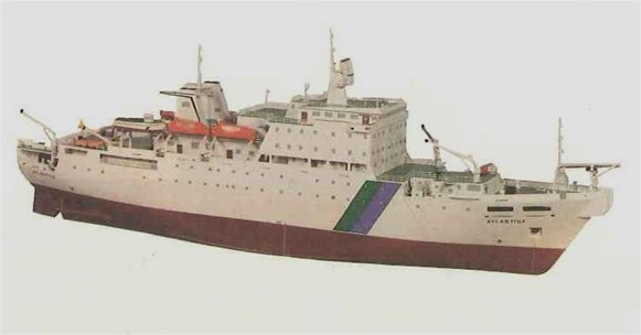 Maqueta del buque cablero Atlántida