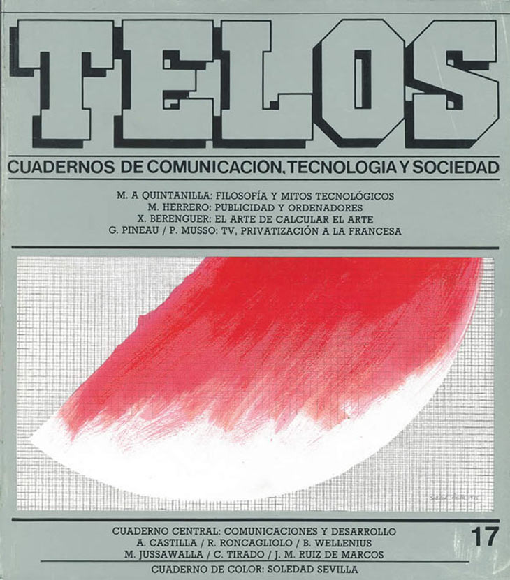 En 1989, el año de invención de la World Wide Web, los textos del Cuaderno Central del número 17 trataban ya sobre la importancia de las comunicaciones para el desarrollo, un tema que ha aparecido a menudo en la historia de la revista, por su unión intrínseca y la importancia de este sector para América Latina. En ese número aparecieron obras de Soledad Sevilla, cuatro años antes de que fuera reconocida con el Premio Nacional de Artes Plásticas.
