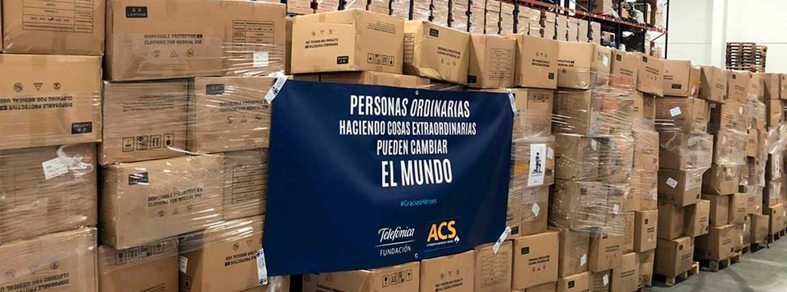 ACS y Telefónica traen a España más de 200.000 'buzos' para el personal sanitario