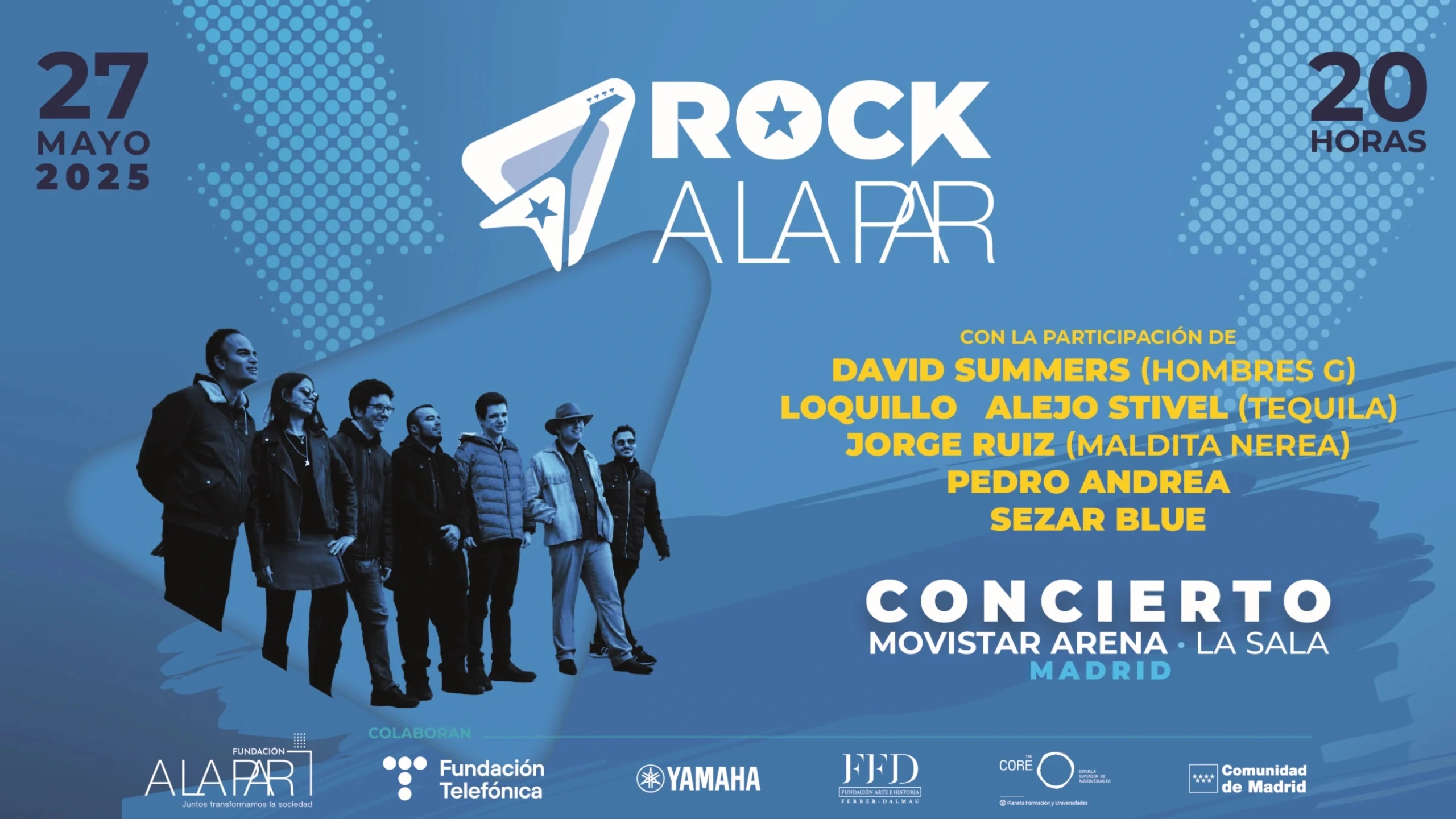 El grupo ROCKALAPAR dio su primer gran concierto solidario en el Movistar Arena de Madrid