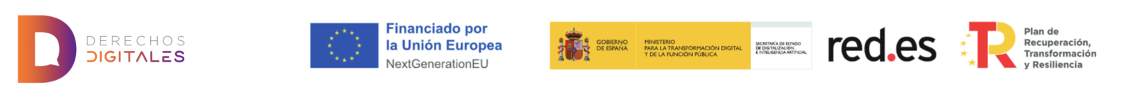 Logos de las entidades colaboradoras en el Observatorio de Derechos Digitales