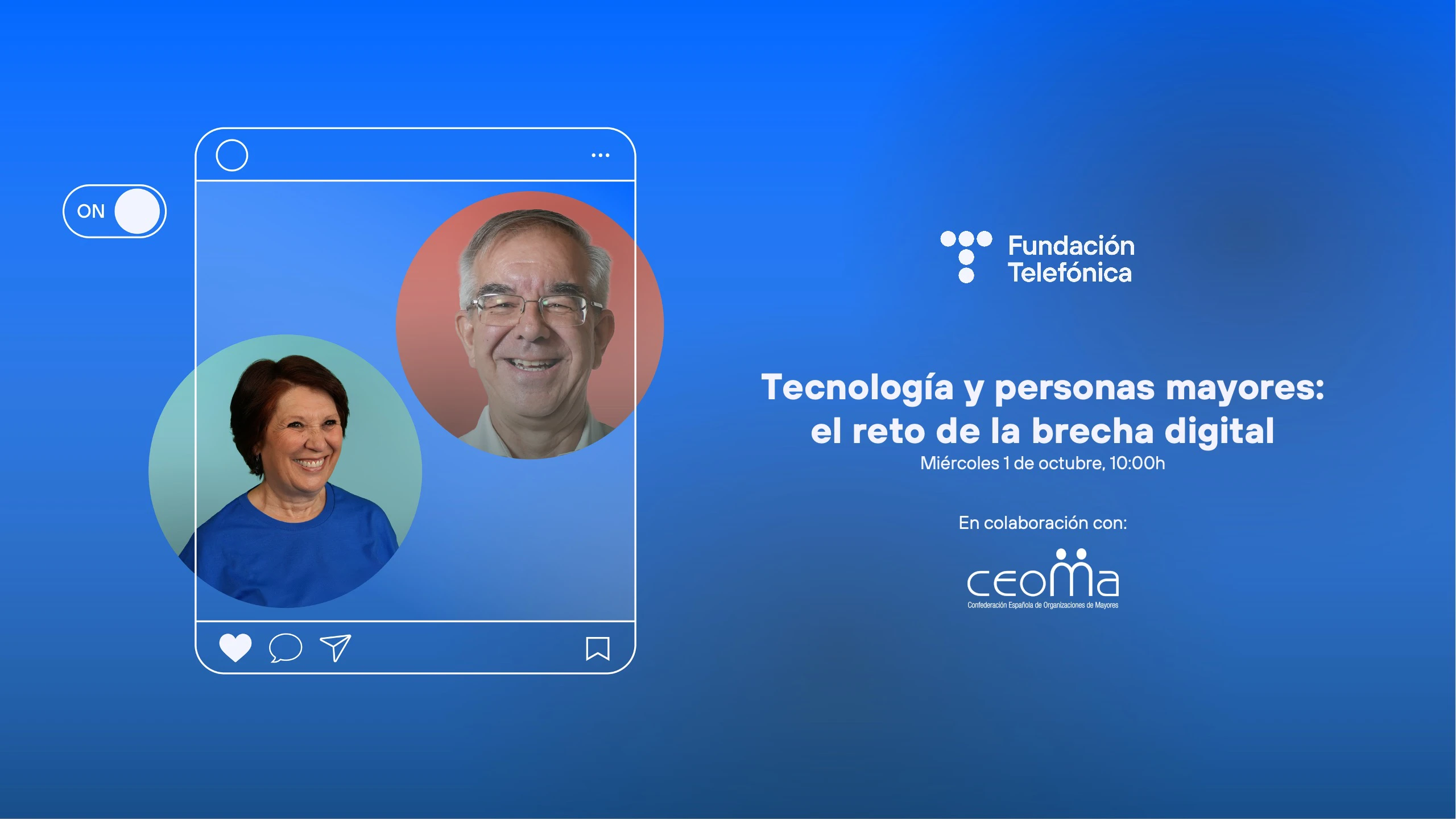 Imagen portada streaming congreso Tecnología y personas mayores: el reto de la brecha digital