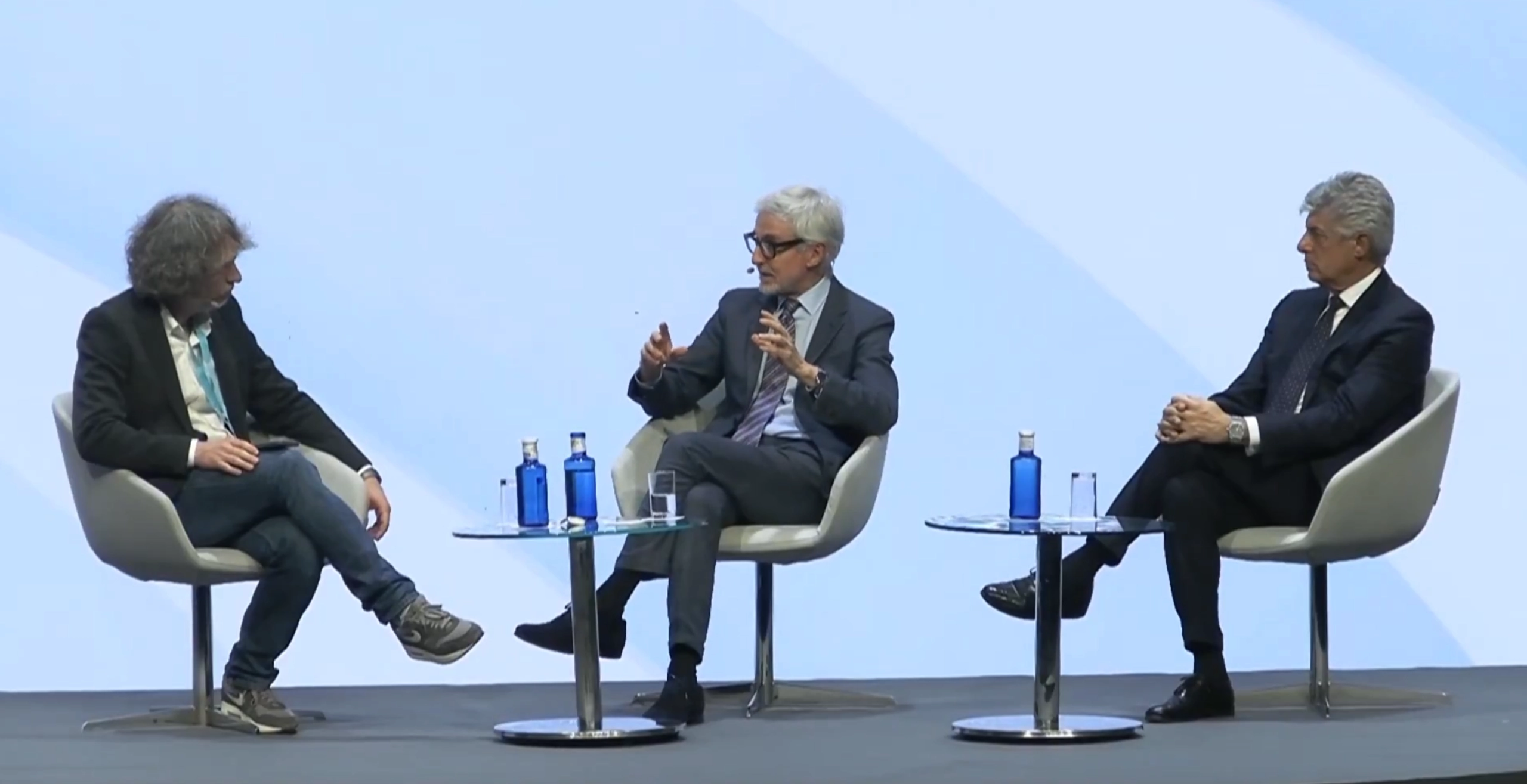 world in progress Enrique Goñi, presidente de Fundación Telefónica, en un momento de su intervención en World in Progress 2025, en Barcelona.