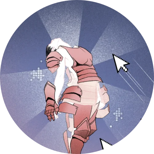 Recorte de la ilustración de portada de Telos 128