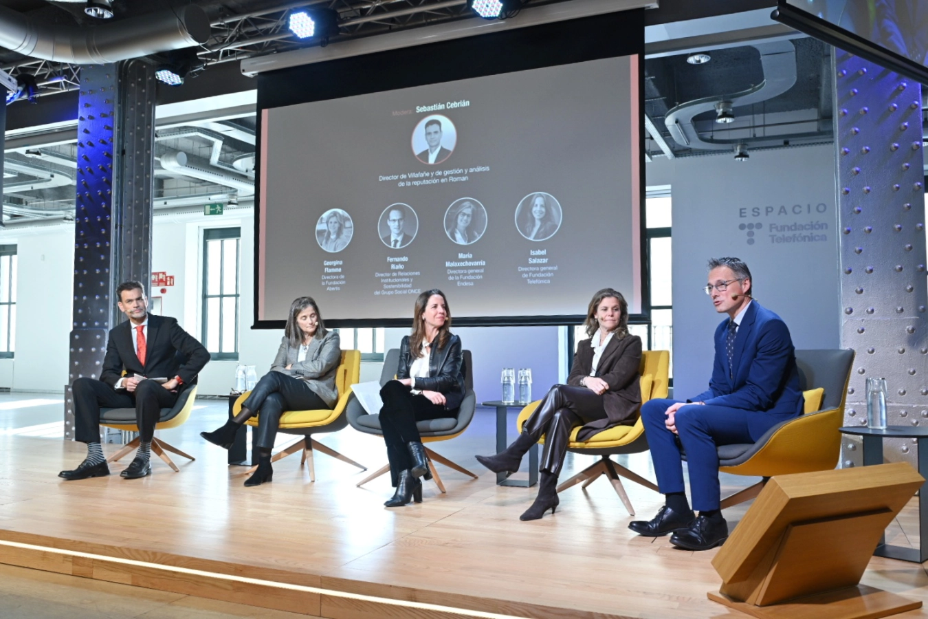 Un momento de la presentación del Informe sobre la reputación de las fundaciones corporativas en Espacio Fundación Telefónica Fundación Telefónica, reconocida como la fundación corporativa más innovadora de España