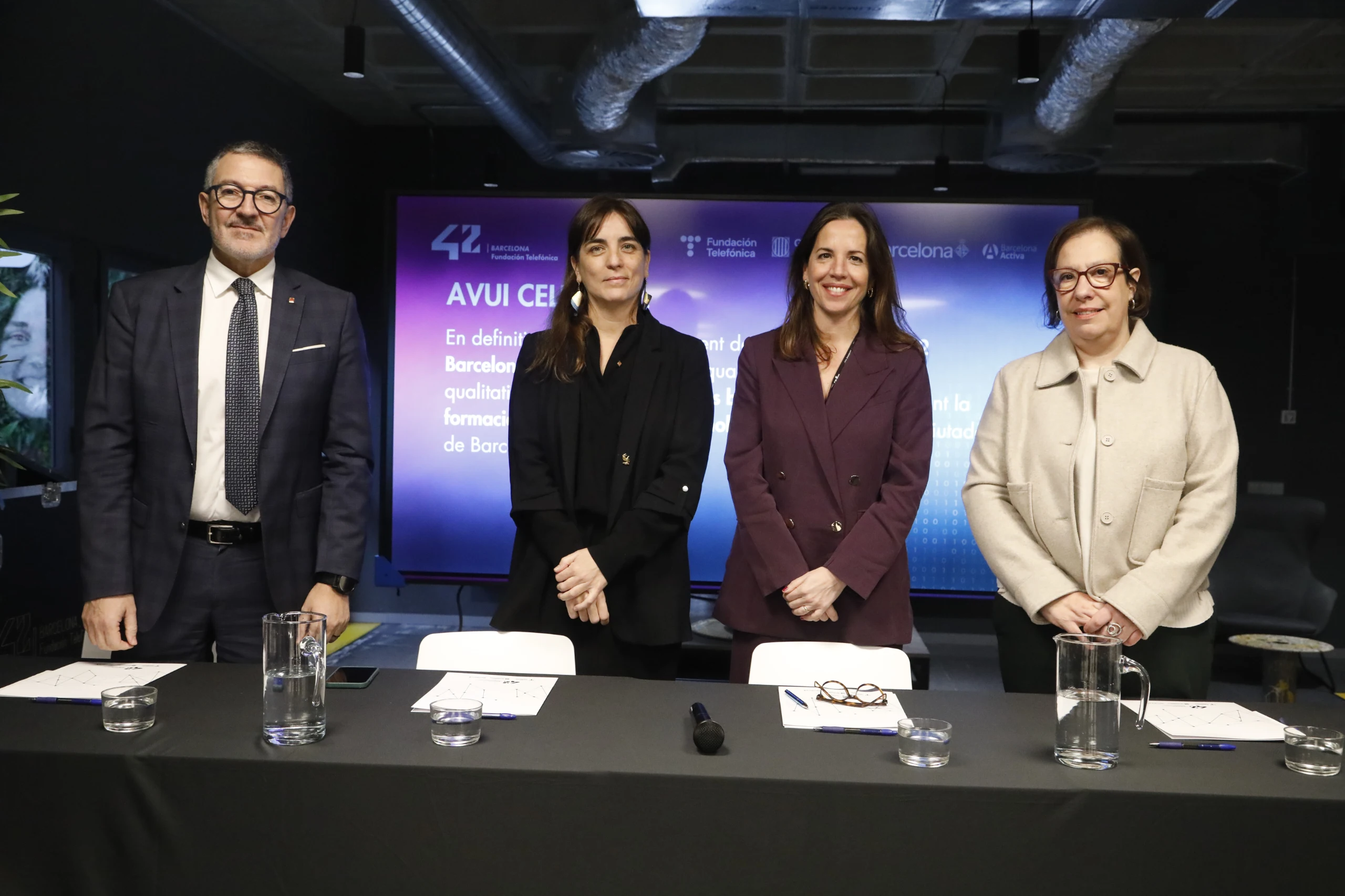 Fundación Telefónica, Ayuntamiento de Barcelona y Generalitat de Catalunya renuevan su alianza para seguir impulsando el campus de programación 42