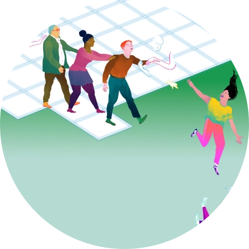 Ilustración de Kevin Ward para el artículo de Nuria Oliver en Telos 128