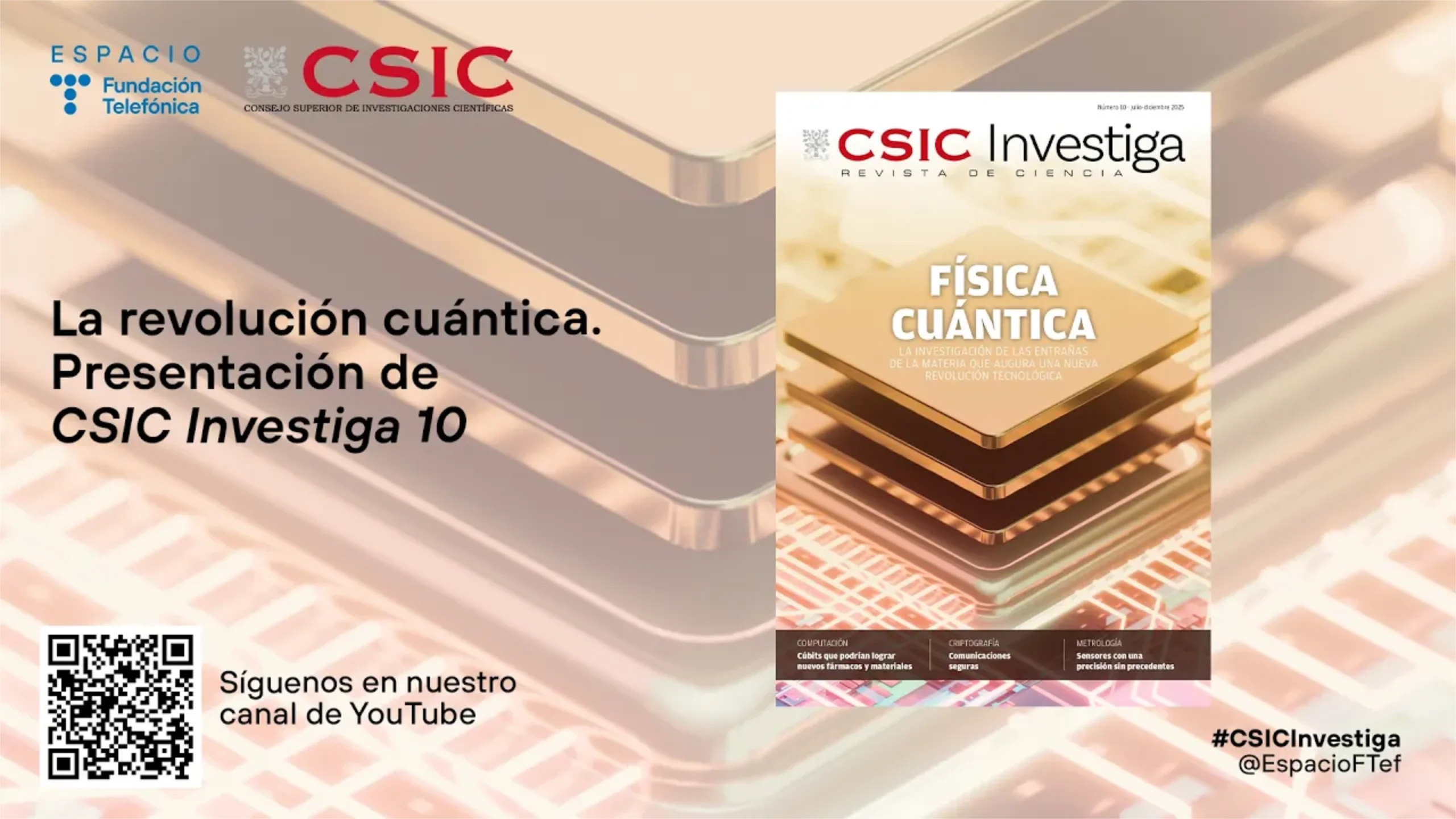Portada del streaming de la presentación de CSIC Investiga 10